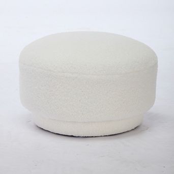 SEYNAR Modern Teddy Upholstered Mushroom Shape Ottoman