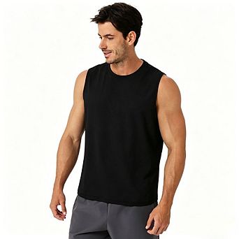Men’s Sleeveless Workout Tank Top Quick Dry Breathable Muscle Gym Athletic Shirt