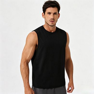 Men’s Sleeveless Workout Tank Top Quick Dry Breathable Muscle Gym Athletic Shirt