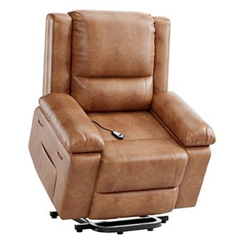 Power Lift Recliner Chair with Massage and Heat Electric Upholstered Armchair with Remote Control