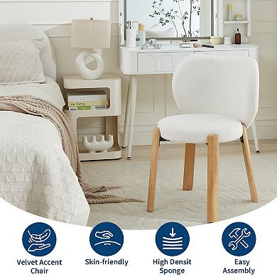 ANIXOL 2 Pack Heart Back Vanity Chairs