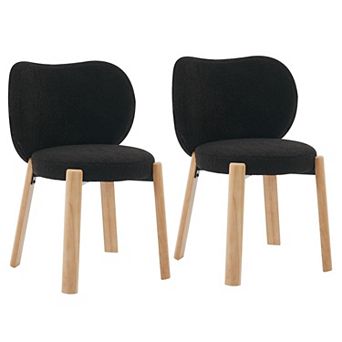 ANIXOL 2 Pack Heart Back Vanity Chairs