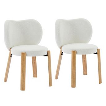 ANIXOL 2 Pack Heart Back Vanity Chairs