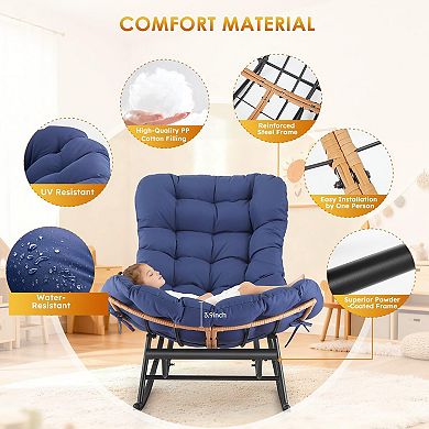 ANIXOL Oversized Papasan Rocking Chair
