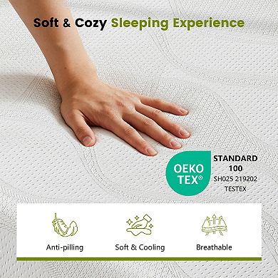 10 Inch Memory Foam Mattress, Bed Mattress with Cooling Green Tea Gel, CertiPUR-US Certified