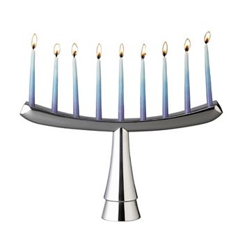 Nambe Menorah, 12.5 x 7.5 in Hannukah Menorah, Made of nambe Alloy, Decorative Menorah for Chanukah