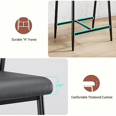 ANIXOL Upholstered Counter Height Bar Stools