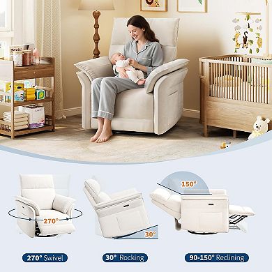 ANIXOL Power Reclining Double Armrest Chair for Comfort