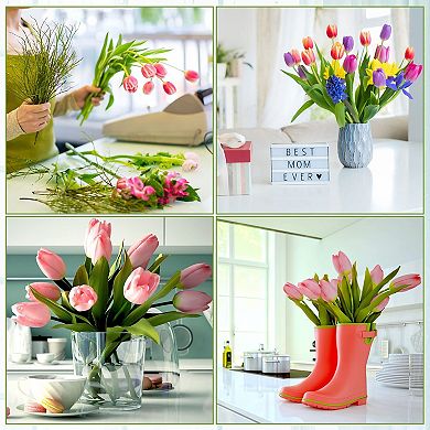 Artificial Tulip Flowers Bouquet Wedding Decorations