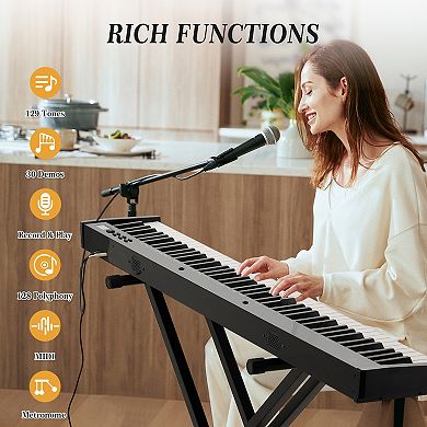 ANIXOL 88 Key Wireless Portable Keyboard Piano Set