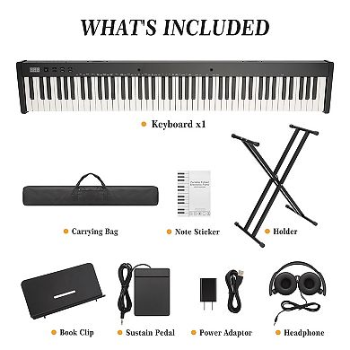 ANIXOL 88 Key Wireless Portable Keyboard Piano Set