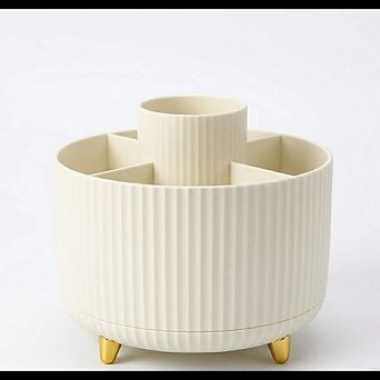 360 Rotating Desk Pen Organizer with 5 Slots for Office and Home