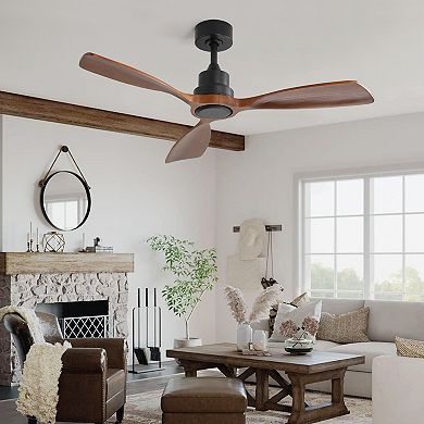 Circuit Terra 48 Inch Ceiling Fan Without Light with 3 Solid Wood Blades