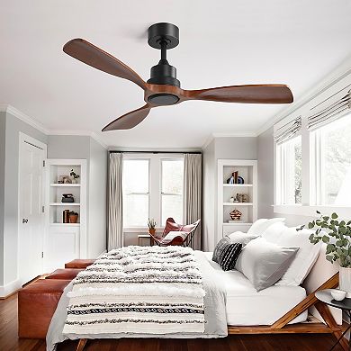 Circuit Terra 48 Inch Ceiling Fan Without Light with 3 Solid Wood Blades