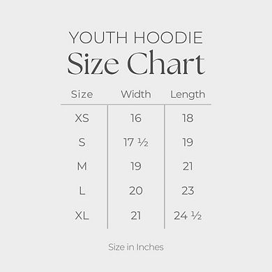 Embroidered Big Bro Typewriter - Youth Graphic Hoodie