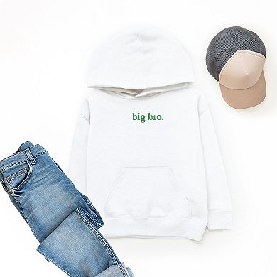 Embroidered Big Bro Typewriter - Youth Graphic Hoodie