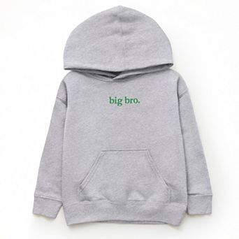 Embroidered Big Bro Typewriter - Youth Graphic Hoodie