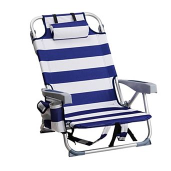 Beach Chairs for Adults Heavy Duty, Folding Chair with Backpack Straps and Large Cooler Pouch