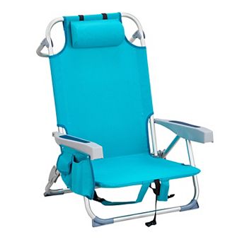Beach Chairs for Adults Heavy Duty, Folding Chair with Backpack Straps and Large Cooler Pouch