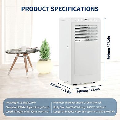 ANIXOL Portable Air Conditioner 5000 BTU 3-in-1 Cool Dry Fan ABS