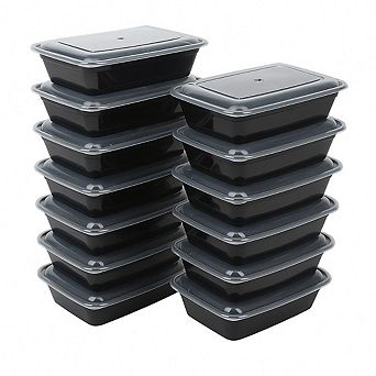 Meal Prep Containers W/Lids -Square Food Storage BPA-Free Stackable- 24 Oz