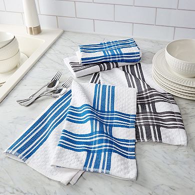 Chicago Metallic 9-Piece Kitchen Textile Set: oven mitt, pot holders, dishcloths, & towels included