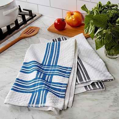 Chicago Metallic 9-Piece Kitchen Textile Set: oven mitt, pot holders, dishcloths, & towels included