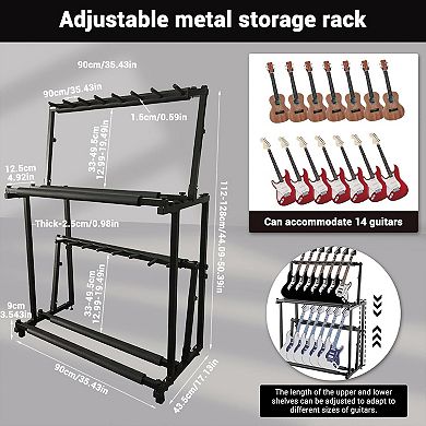 ANIXOL 14 Guitar Dual Layer Floor Rack