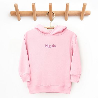 Embroidered Big Sis Typewriter - Toddler Hoodie