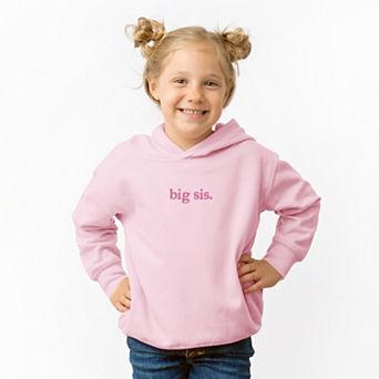 Embroidered Big Sis Typewriter - Toddler Hoodie