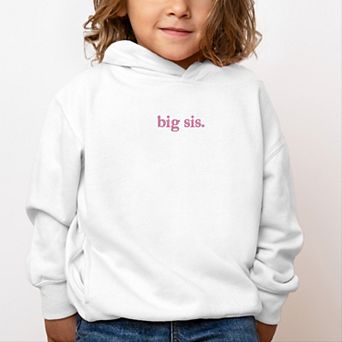 Embroidered Big Sis Typewriter - Toddler Hoodie