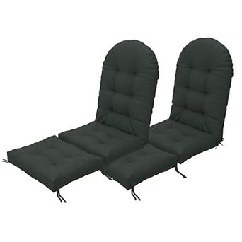 Outdoor Adirondack Chair Cushions Set, 4" Thick Waterproof High Back Seat Pad with Ottoman Cushion