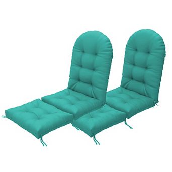Outdoor Adirondack Chair Cushions Set, 4" Thick Waterproof High Back Seat Pad with Ottoman Cushion