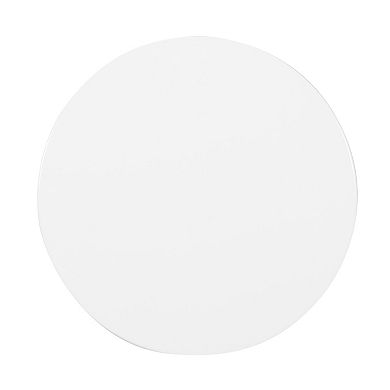 Modern Iron Side Table with Cylindrical Design, No Assembly Required