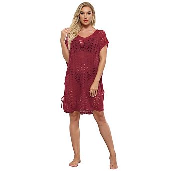 Womens Hollow out Bikini Loose Crochet Swimwear Cover Ups Beach Tops