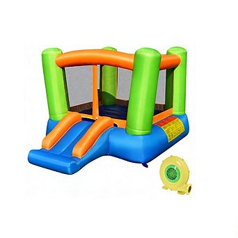 Gymax Inflatable Bounce House Kids Jumping Playhouse Indoor & Outdoor With 480W Blower