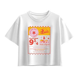 Girls 7-16 Harry Potter Platform 9 3/4 Ticket Boxy Tee