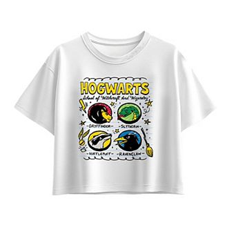 Girls 7-16 Harry Potter Hogwarts Houses Boxy Tee