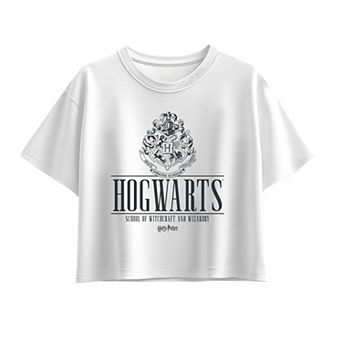 Girls 7-16 Harry Potter Hogwarts Crest Boxy Tee