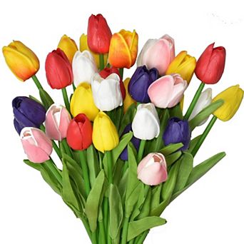 Artificial Tulips Real Touch Faux Flowers Home Decor Gift