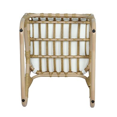 Outdoor PE Wicker Dining Chairs with Washable Cushion for Backyard (Set of 2)