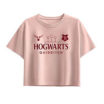Girls 7-16 Harry Potter Hogwarts Quidditch Boxy Tee