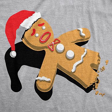 Womens Half-Eaten Gingerbread T Shirt Funny Christmas Cookies Tee