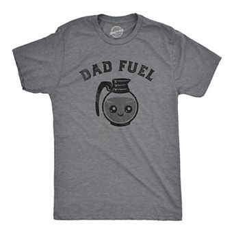 Mens Dad Fuel T Shirt Funny Fathers Day Gift Coffee Pot Caffeine Addict Joke Tee for Guys