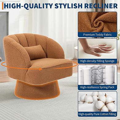 ANIXOL Swivel Teddy Accent Chairs Set of 2