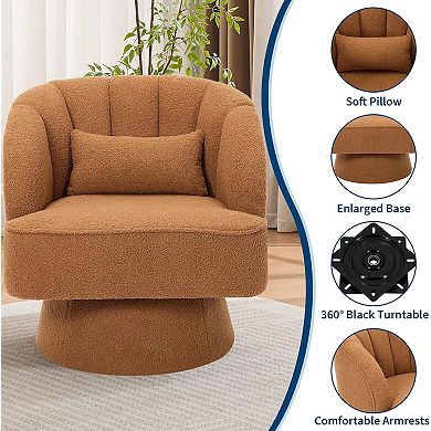 ANIXOL Swivel Teddy Accent Chairs Set of 2