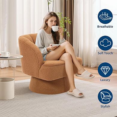 ANIXOL Swivel Teddy Accent Chairs Set of 2