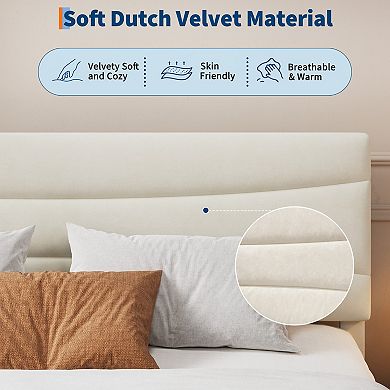 ANIXOL Tufted Upholstered Platform Bed Frame