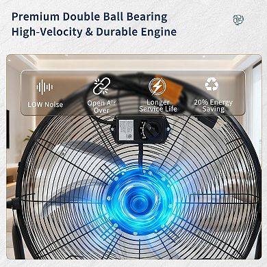 ANIXOL High Velocity Adjustable Floor Fan