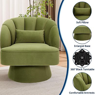 ANIXOL Swivel Velvet Accent Chairs Set of 2